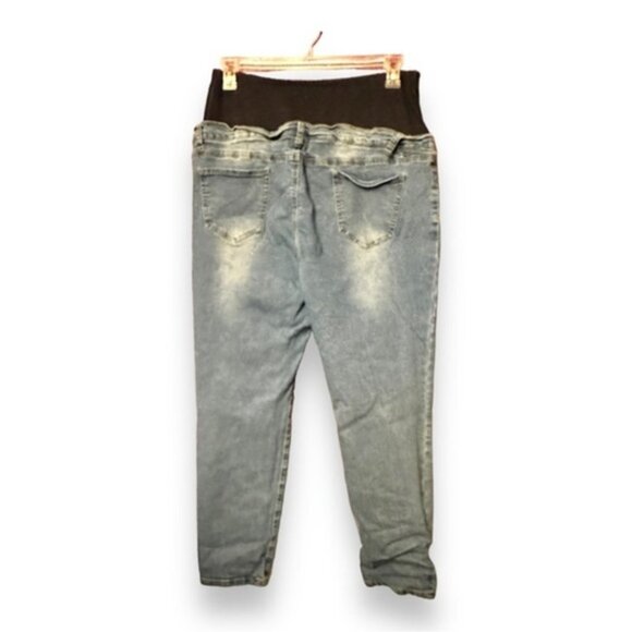 Thyme Maternity Half panel Skinny Jeans XL - Picture 2 of 3